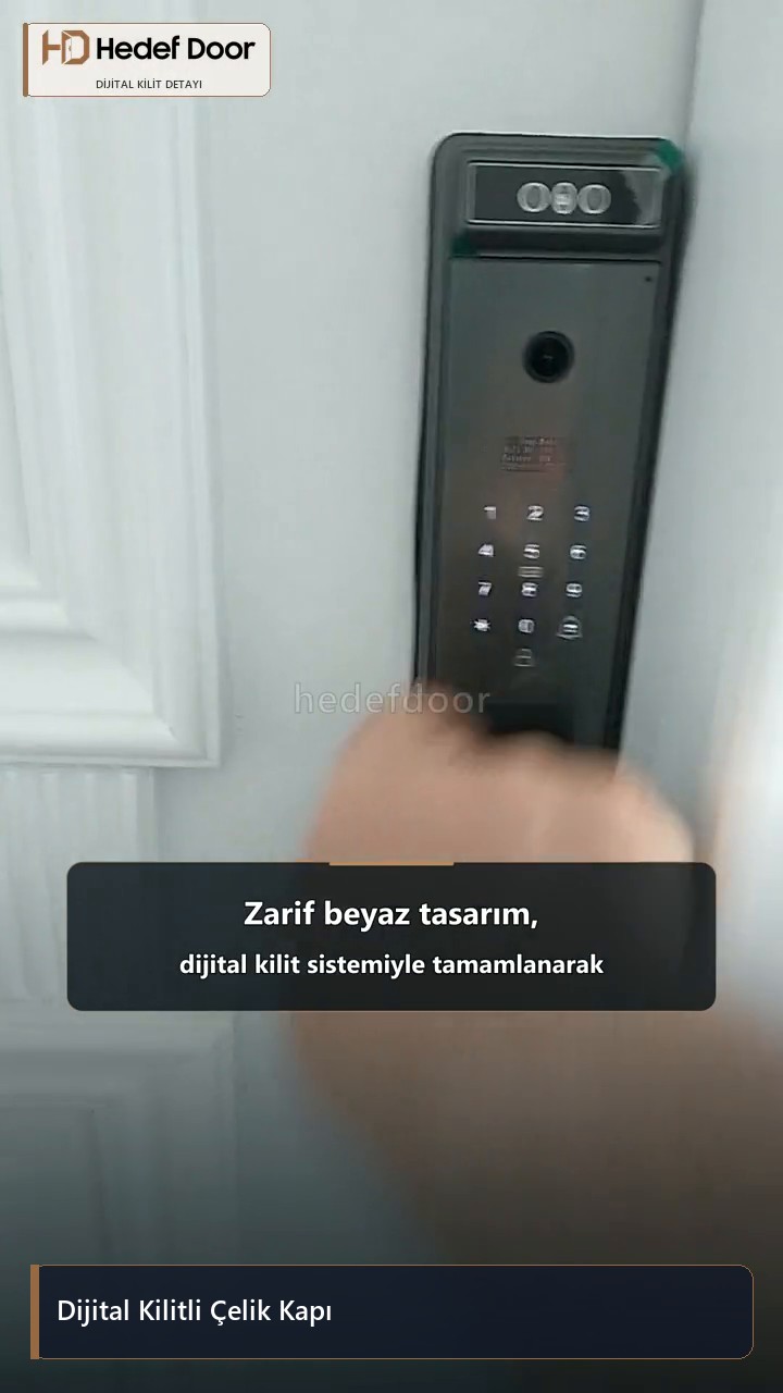 Dijital Kilitli Çelik Kapı gerçek uygulama videosundan kare