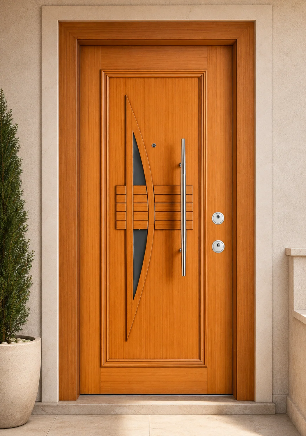 Hedef Door HD-CK012 sedir model çelik kapı ön görünüm