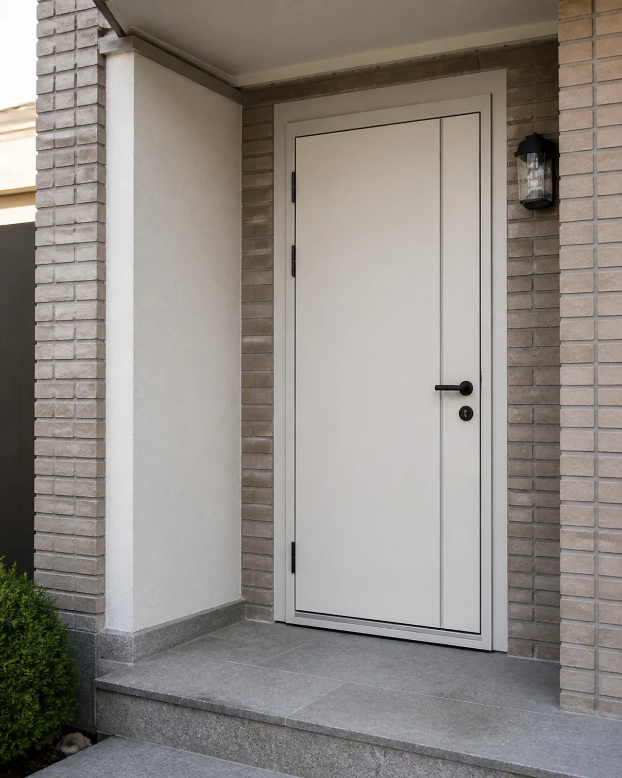 Hedef Door HD-CK031 beyaz minimal çelik kapı uygulama görünümü